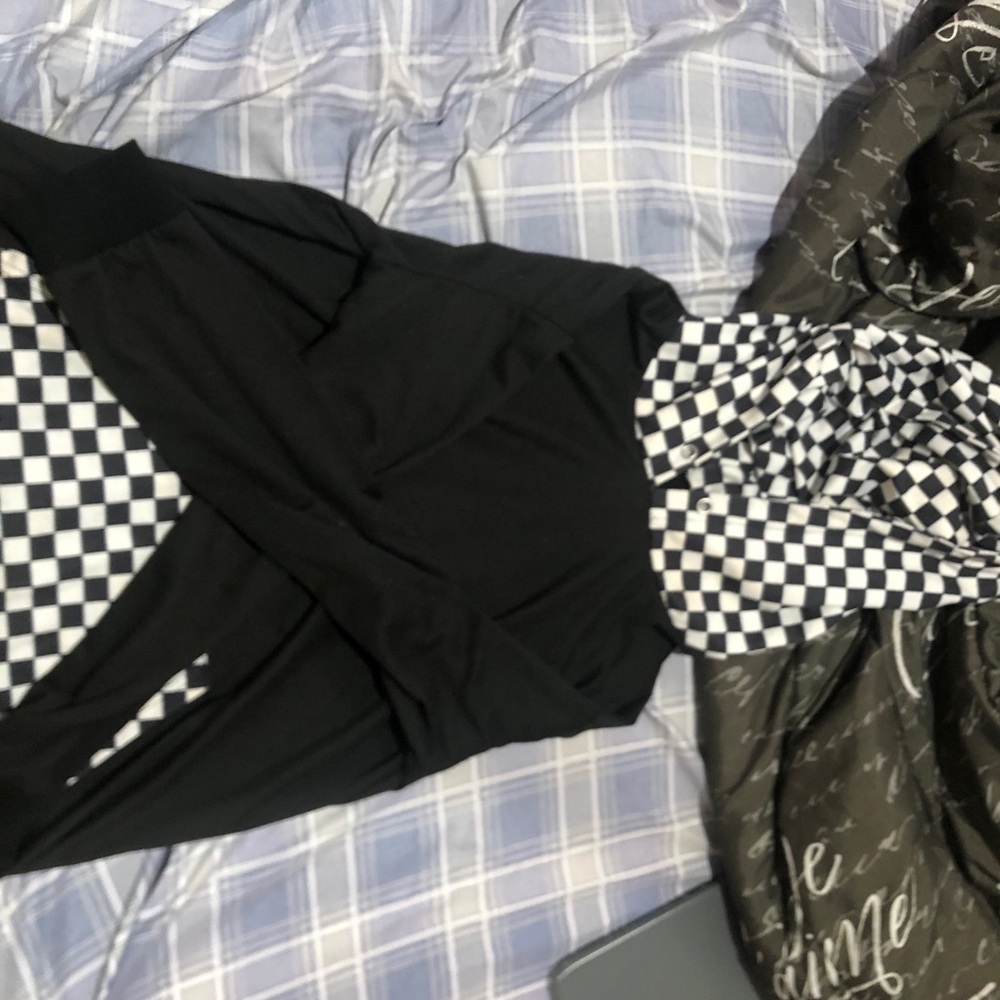Black and White Checker Hoodie